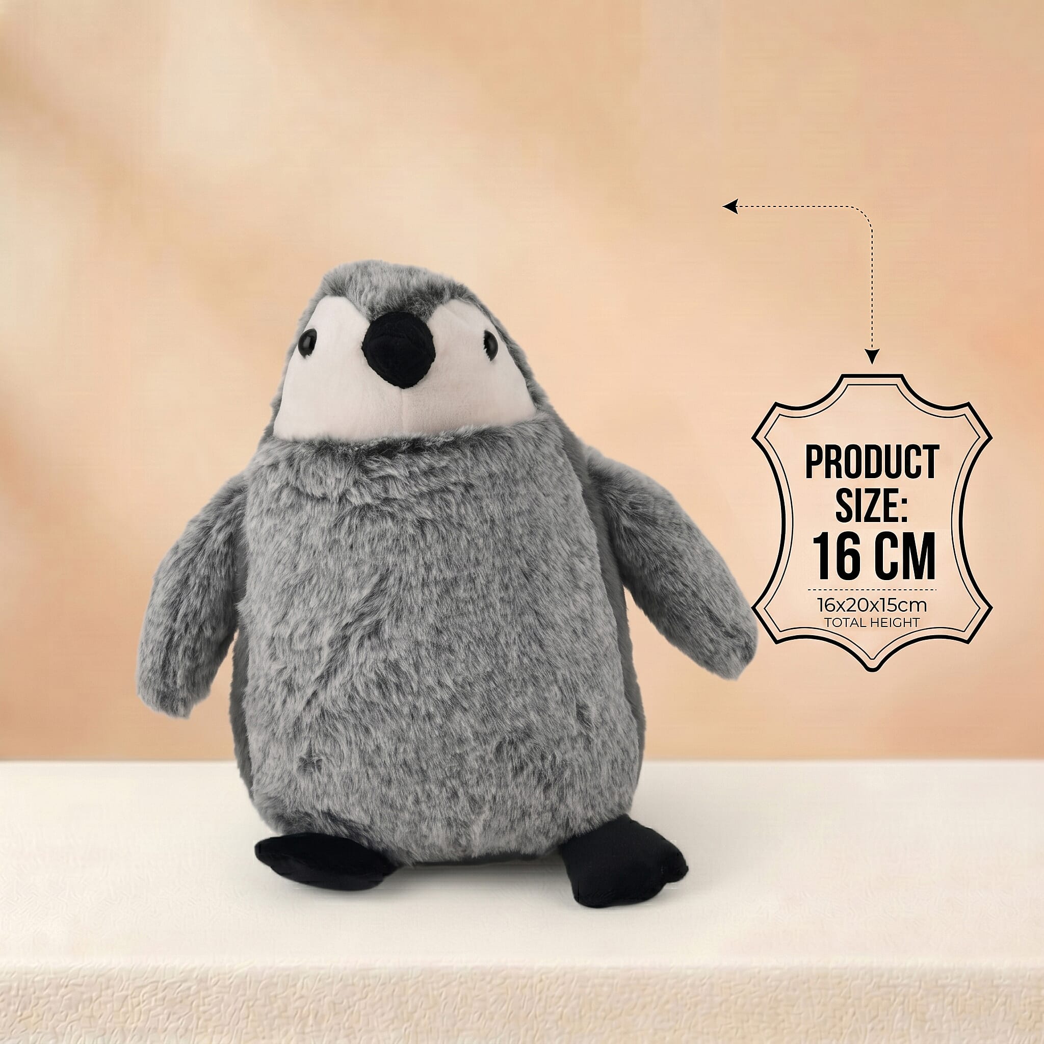 LIVMORE Decorative Plush Cat Door Stopper - Anti-Slam & Lockout Protection & Pinch-Free Safety (16x20x15 cm) - Grey