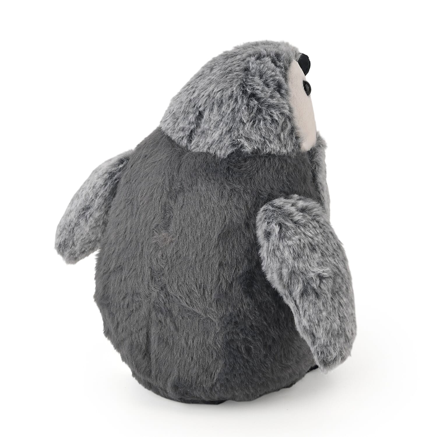 LIVMORE Decorative Plush Cat Door Stopper - Anti-Slam & Lockout Protection & Pinch-Free Safety (16x20x15 cm) - Grey