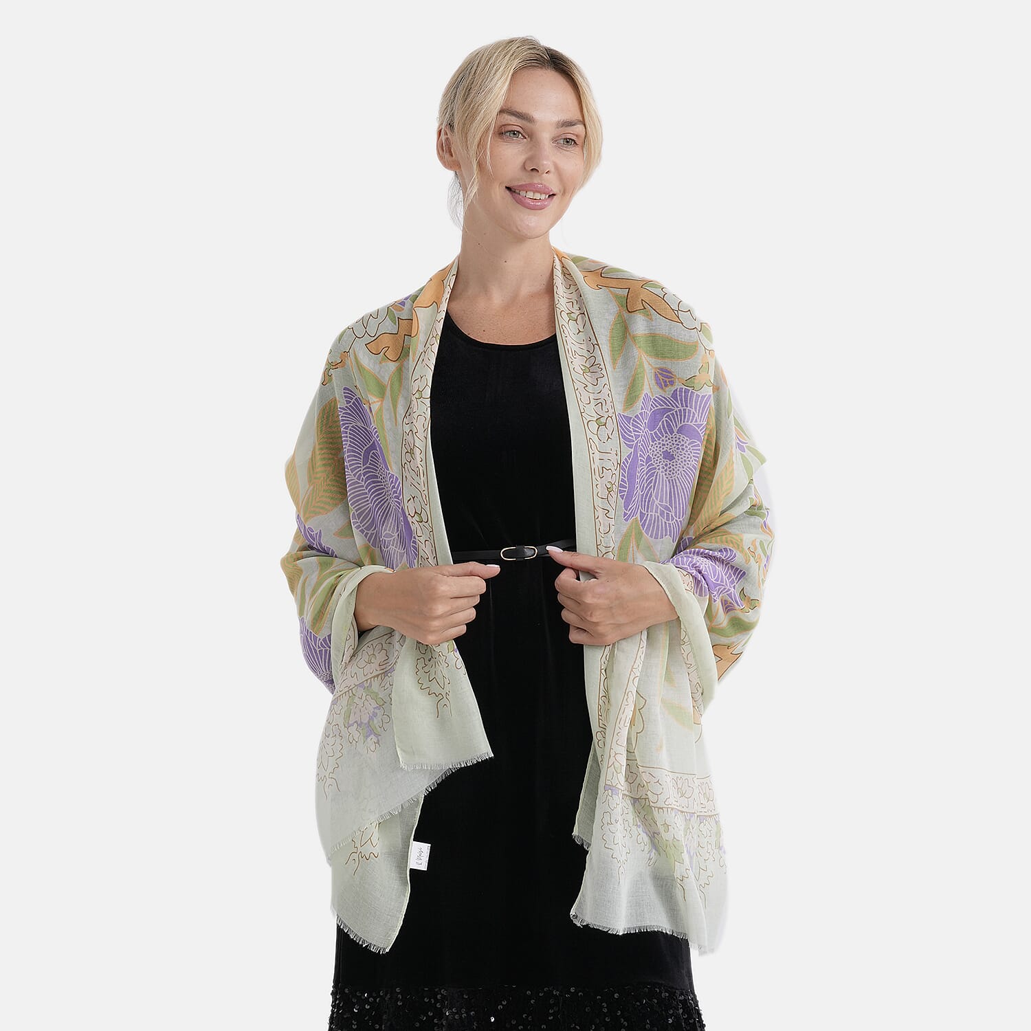 - Maisi Printed Scarf (Size - One Size) - Green