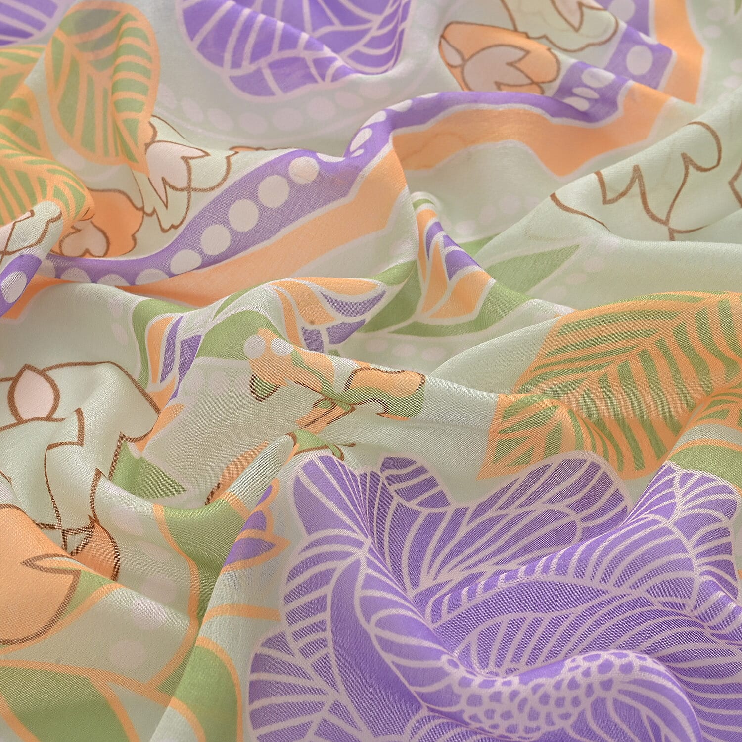 - Maisi Printed Scarf (Size - One Size) - Green