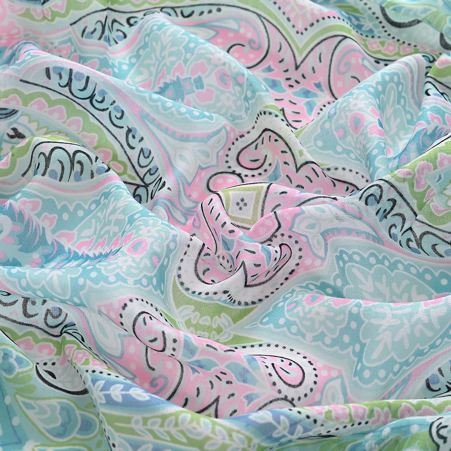 - Maisi Printed Scarf (Size - One Size) - Blue