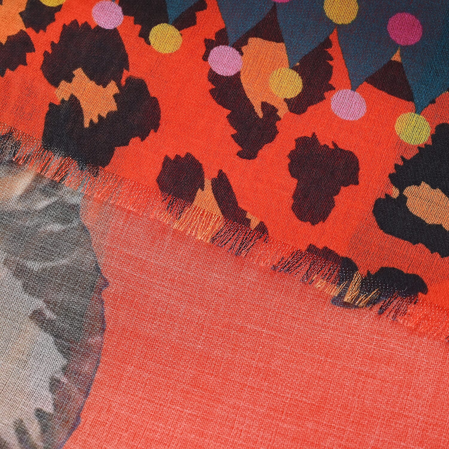- Maisi Printed Scarf (Size - One Size) - Red