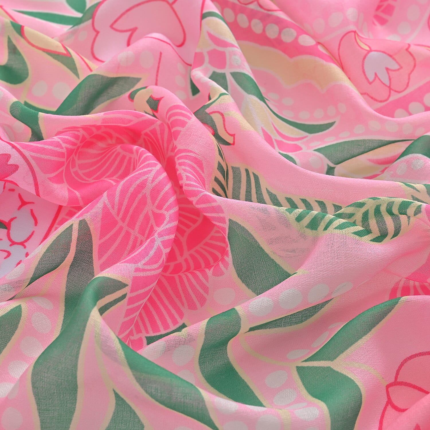 - Maisi Printed Scarf (Size - One Size) - Pink