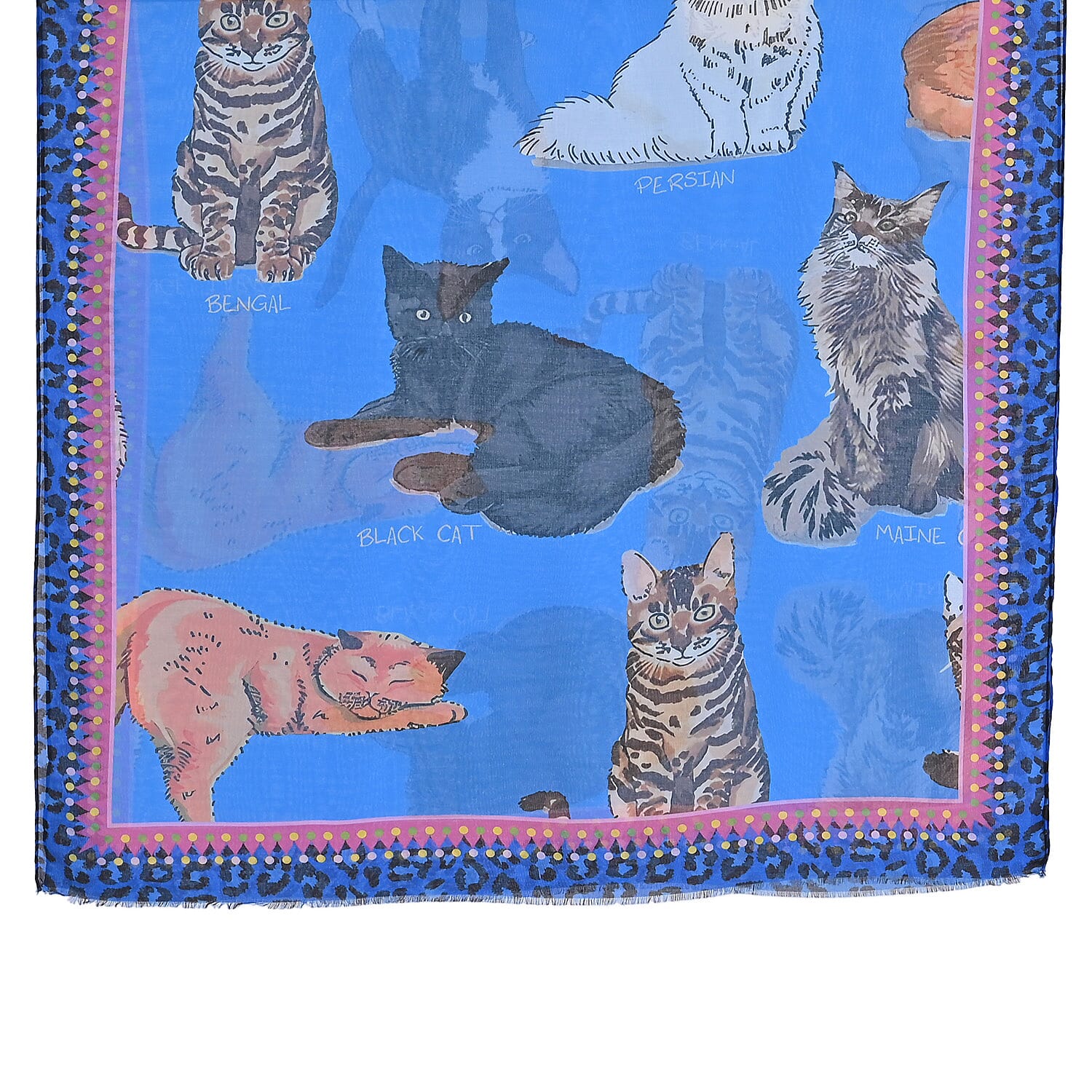 - Maisi Printed Scarf (Size - One Size) - Dark Blue