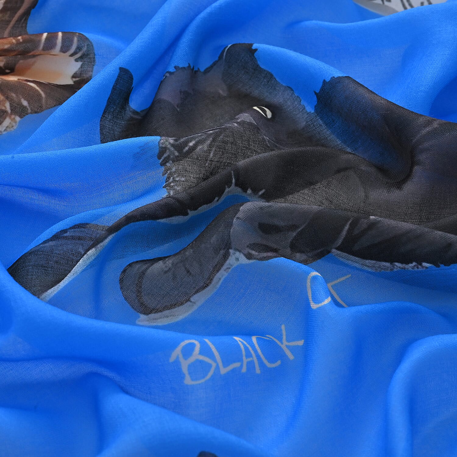 - Maisi Printed Scarf (Size - One Size) - Dark Blue