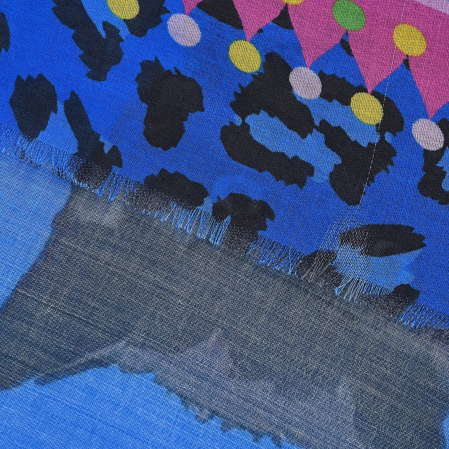 - Maisi Printed Scarf (Size - One Size) - Dark Blue