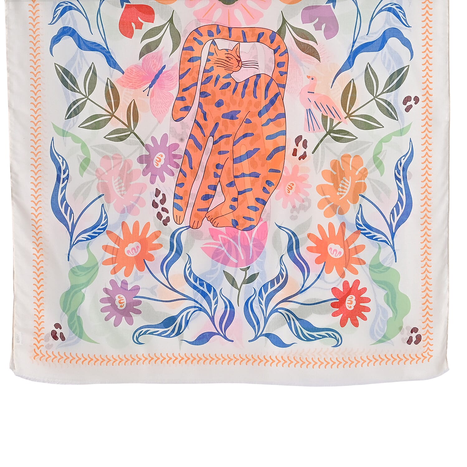 - Maisi Printed Scarf (Size - One Size) - White Multi