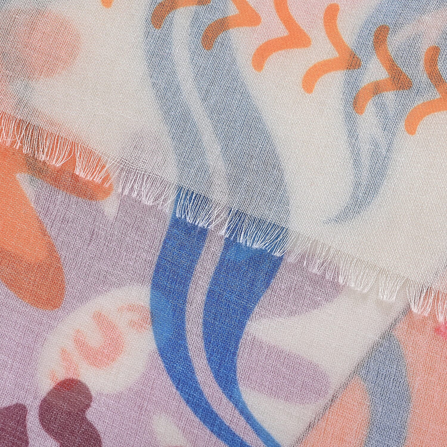 - Maisi Printed Scarf (Size - One Size) - White Multi