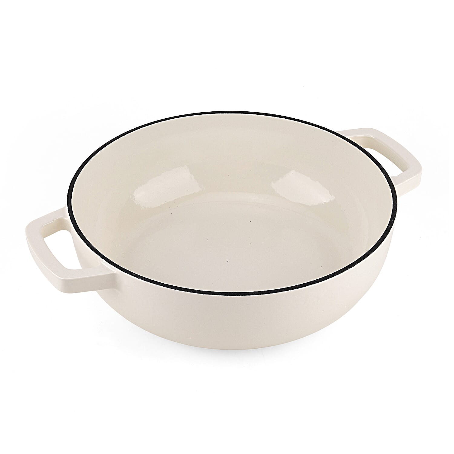 LIVMORE 2-in-1 Enameled Cast Iron Grill Pan with Reversible Grill Lid - LIFETIME WARRANTY White