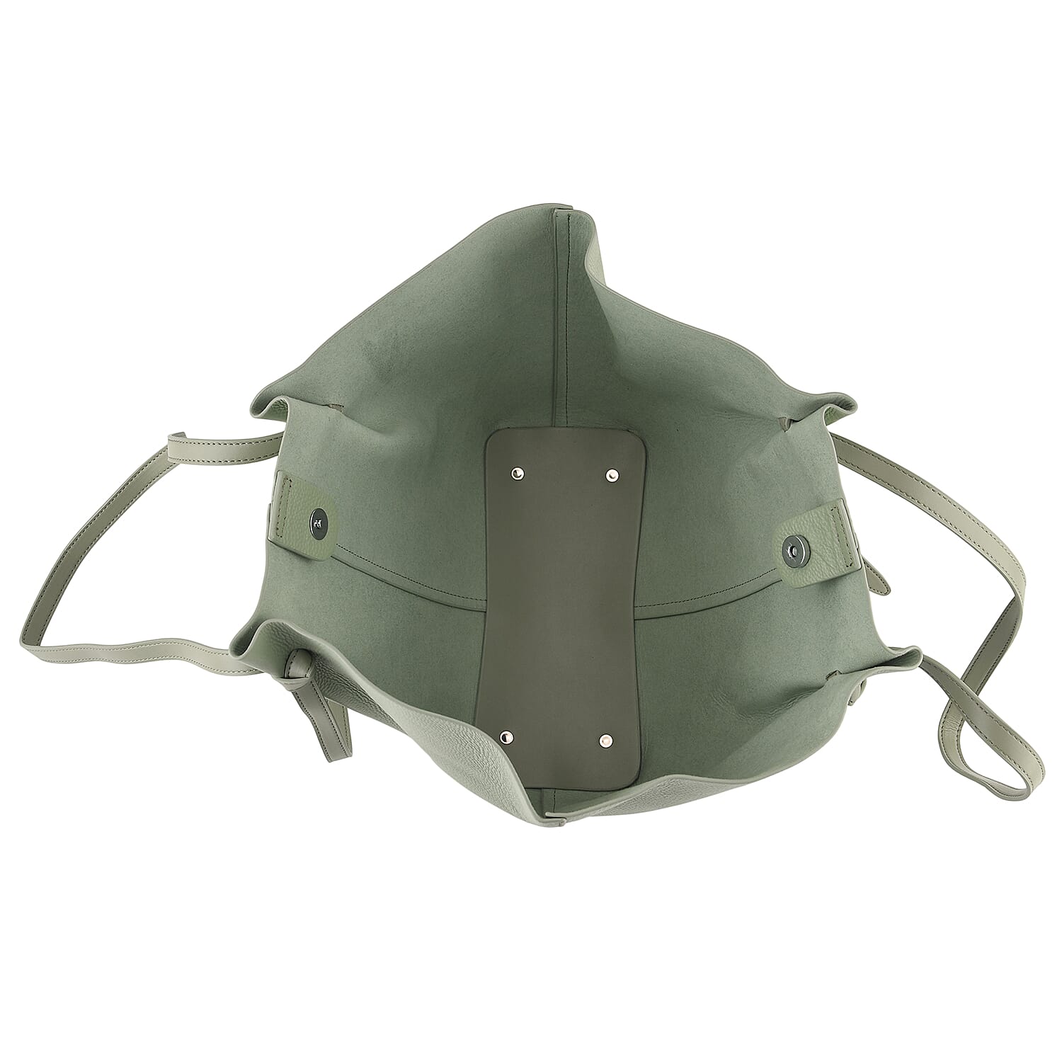 Leather Patterned Tote Bag (Size 52x10x25 cm) - Green