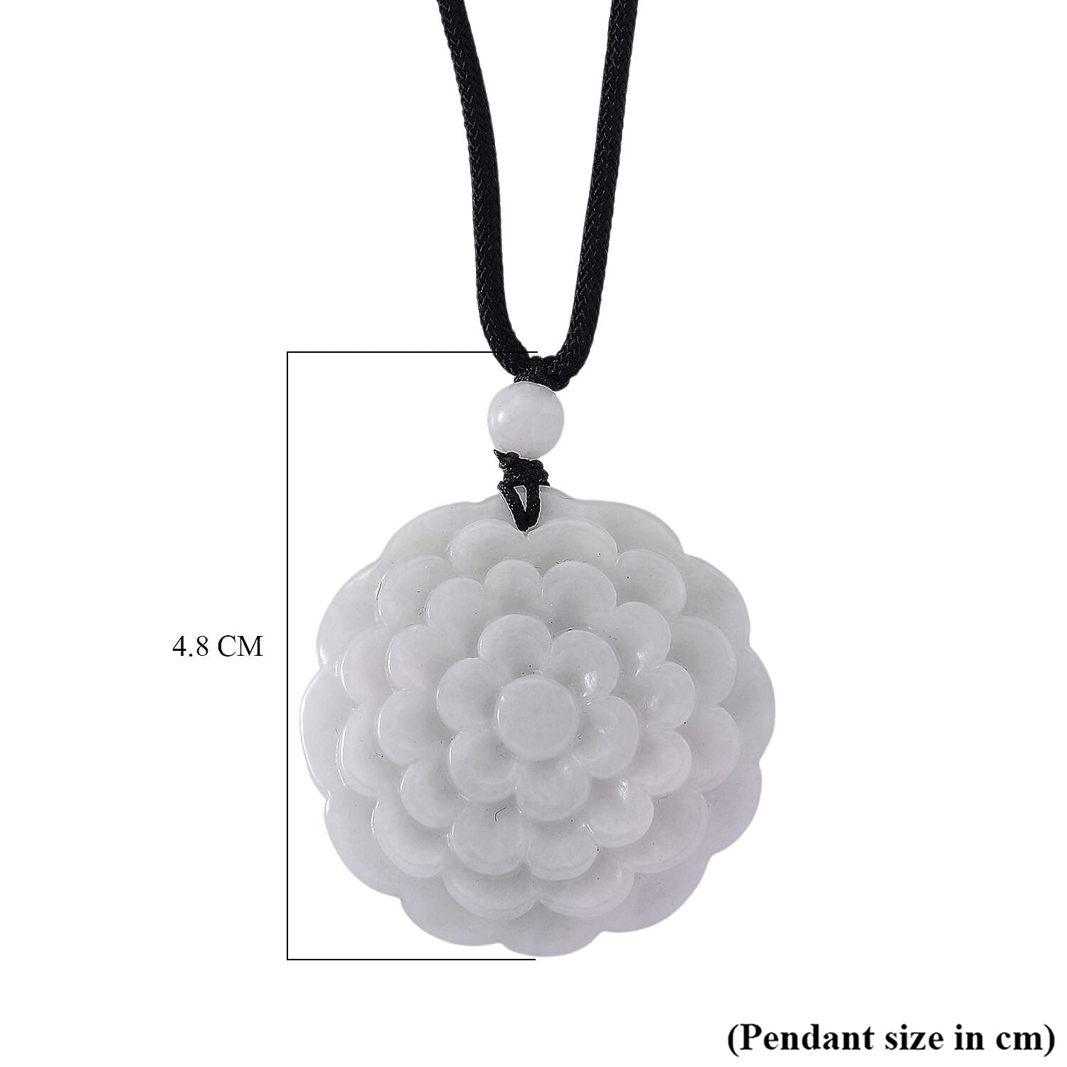 White Jade Stone Necklace  75.000  Ct.