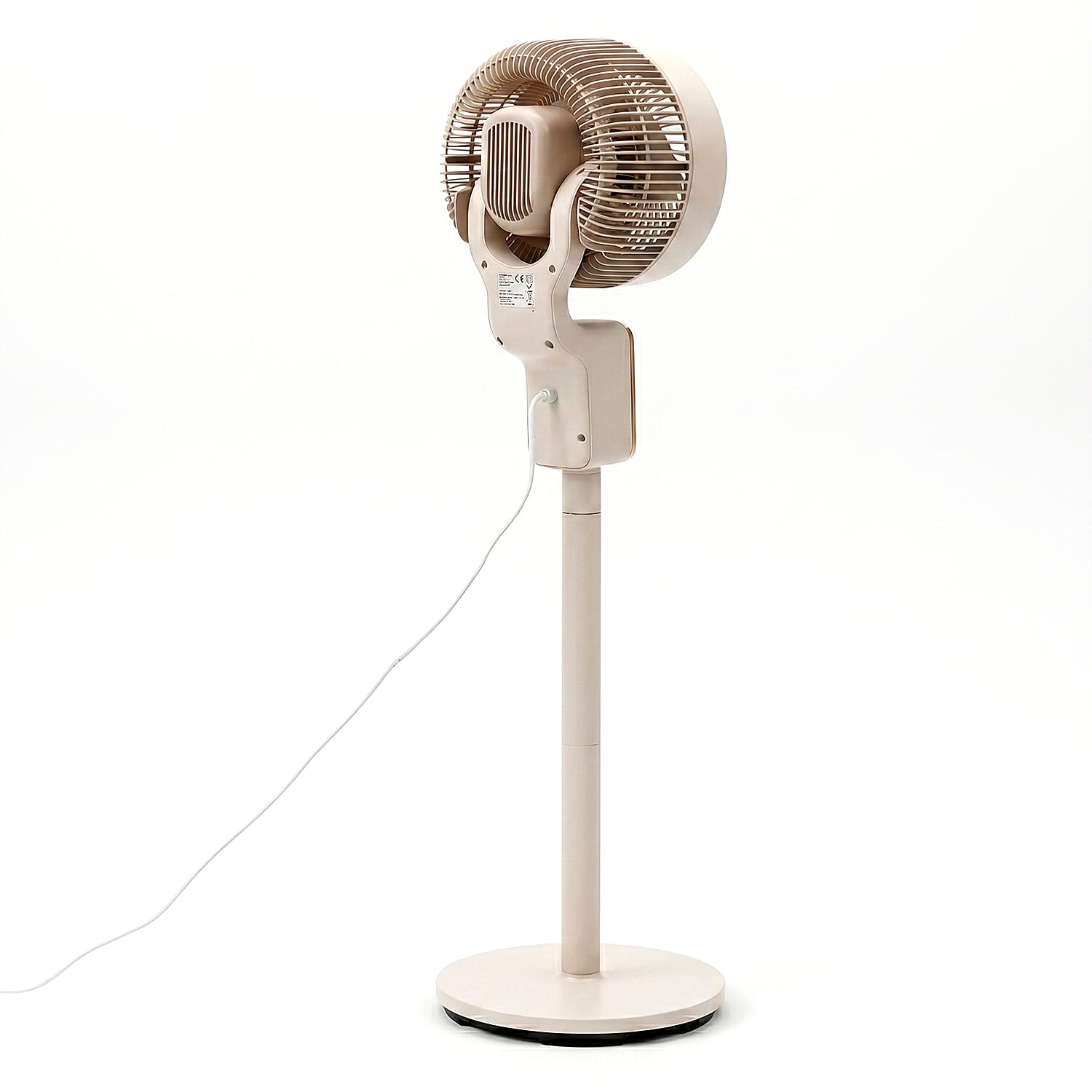 LIVMORE 2-in-1 Smart Convertible Air Circulator Fan (Stand & Table Configuration) - 50W Pedestal Stand and Table Fan with Fused UK Plug - Premium 8 Speed 3D Automatic Oscillation Cooling Fan with 12H