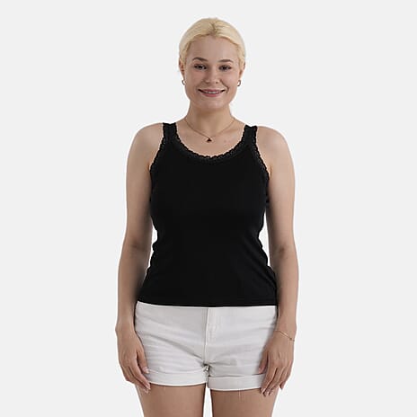 Valissiere Patterned Vest (Size - Small) - Black