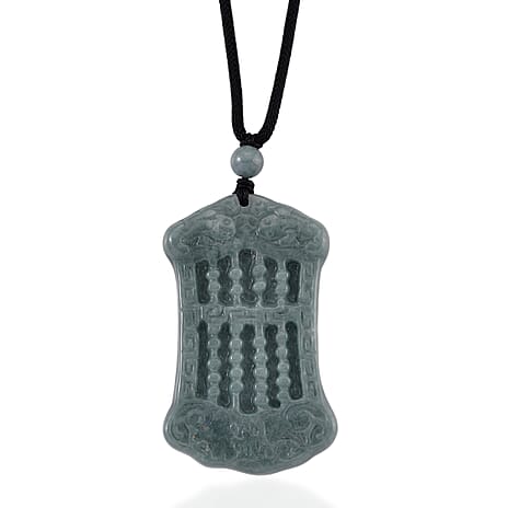 Natural Jade Adjustable Necklace with Cotton Thread (Size - 28) 80.00 Ct.