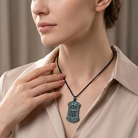 Natural Jade Adjustable Necklace with Cotton Thread (Size - 28) 80.00 Ct.