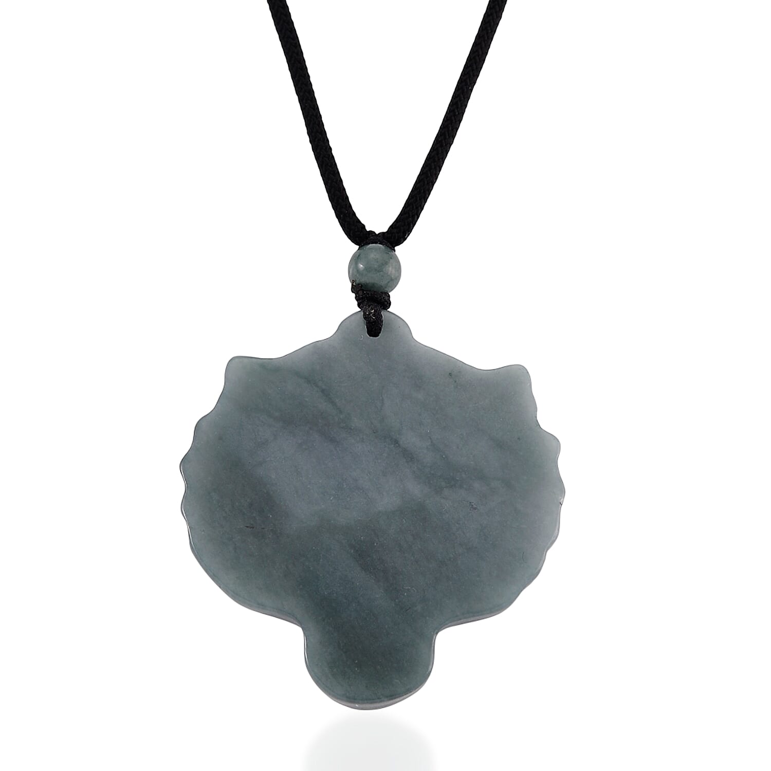 Natural Jade Adjustable Tiger Carved Necklace with Cotton Thread (Size - 28) 145.00 Ct.