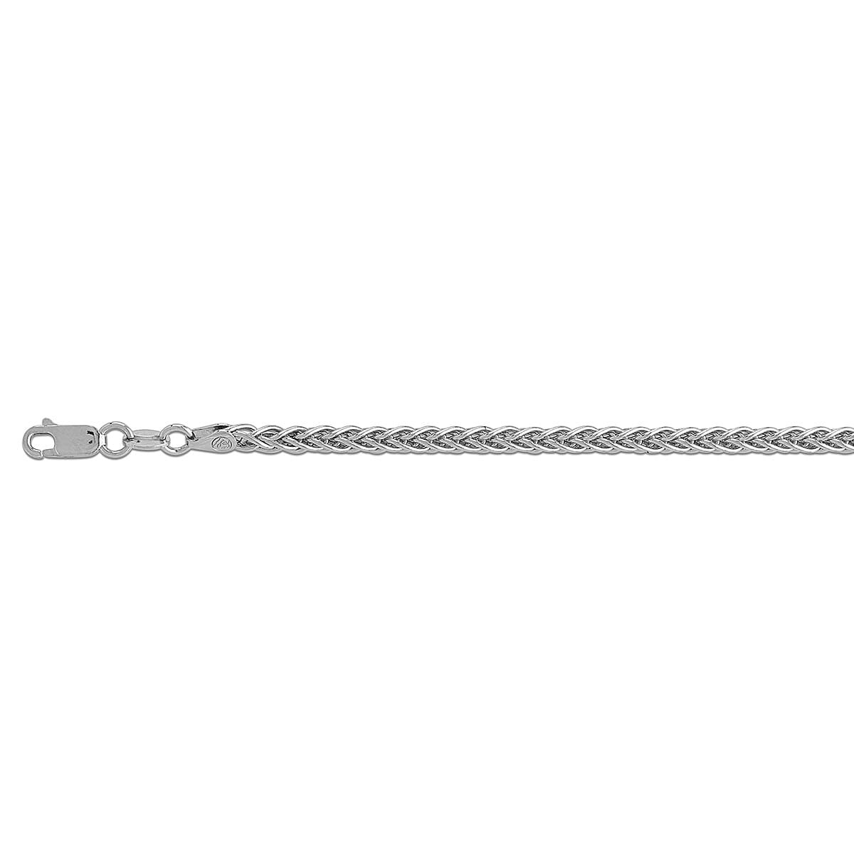 Sterling Silver Spiga Bracelet (Size - 8) with Lobster Clasp, Silver Wt. 8.72 Gms