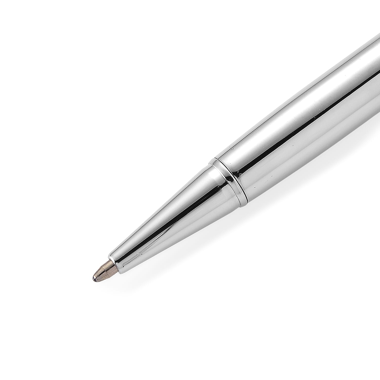 White Colour Moissanite Pen in Silver Tone