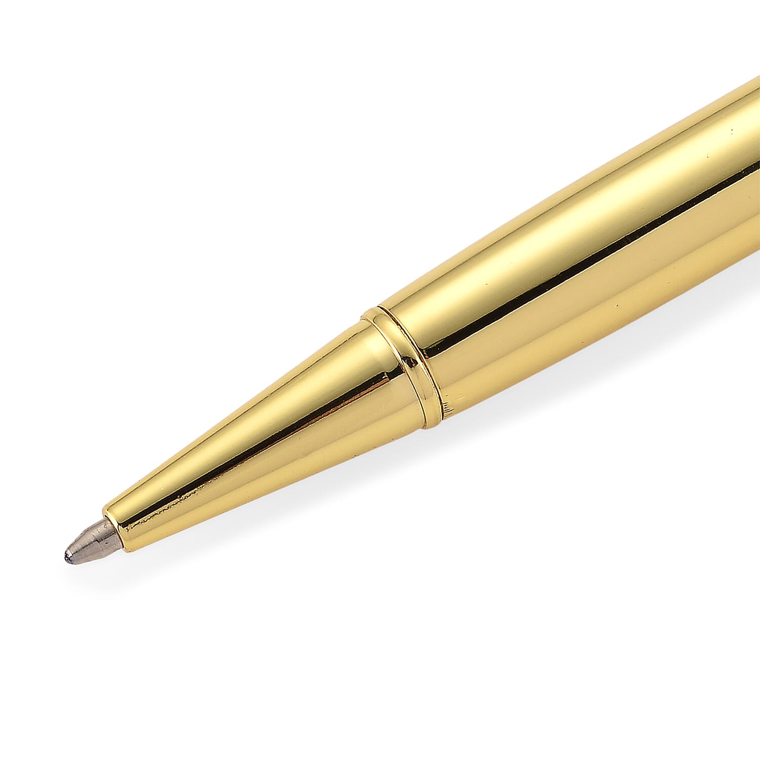 White Colour Moissanite Pen in Yellow Gold Tone