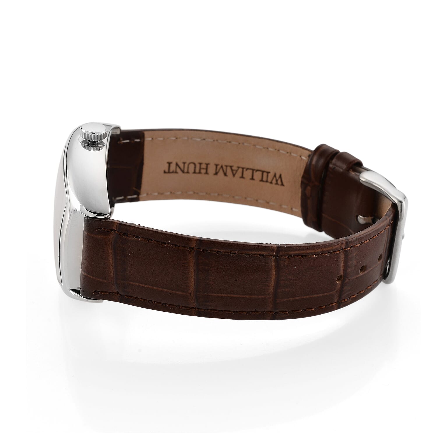 WILLIAM HUNT Limited Edition Japanese Miyota Movement 3ATM Water Resistant Watch With Genuine Leather Strap & Presentation Box - Brown