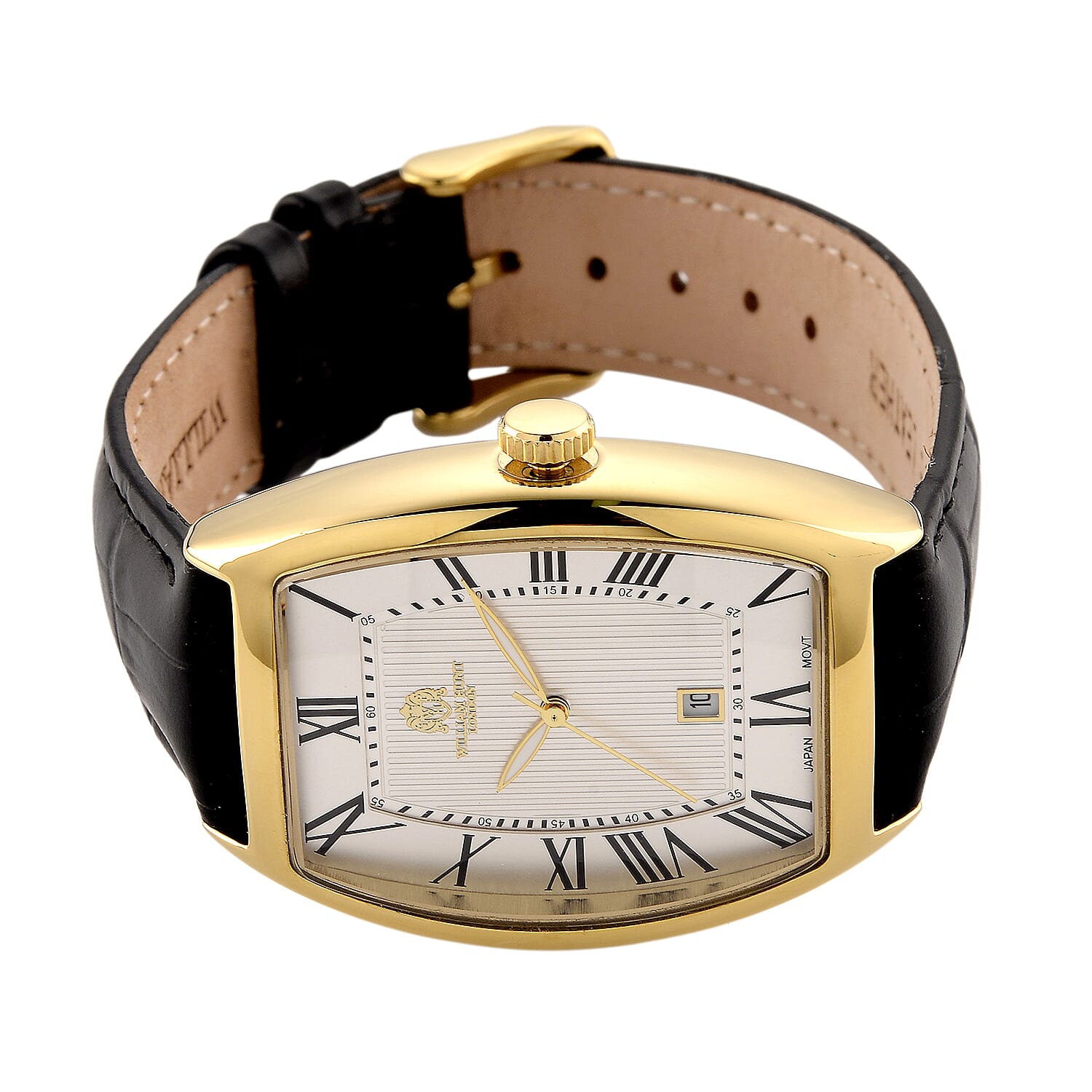 WILLIAM HUNT Limited Edition Japanese Miyota Movement 3ATM Water Resistant Watch With Genuine Leather Strap & Presentation Box - White