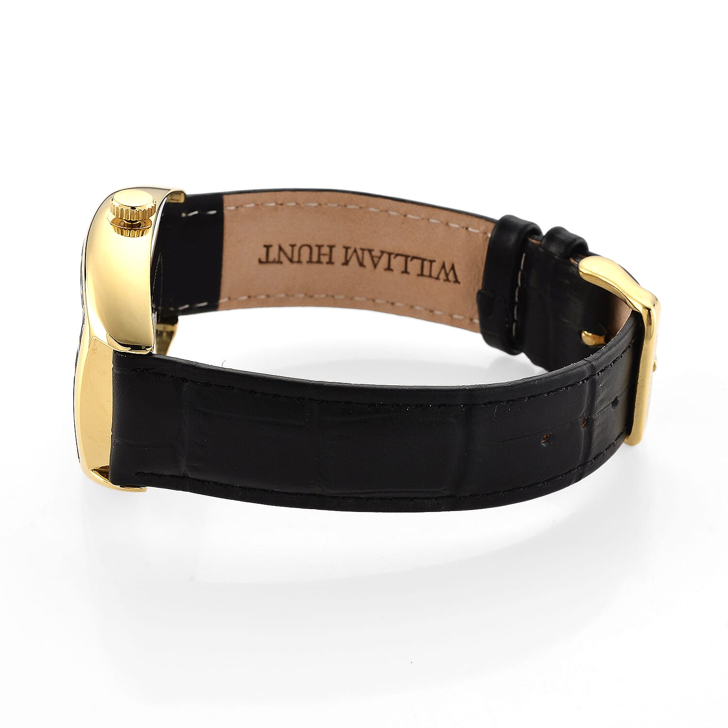 WILLIAM HUNT Limited Edition Japanese Miyota Movement 3ATM Water Resistant Watch With Genuine Leather Strap & Presentation Box - White