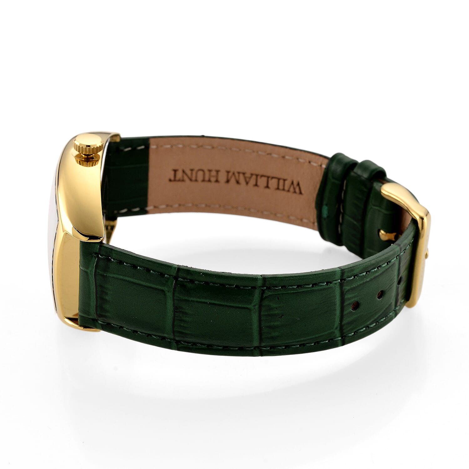 WILLIAM HUNT Limited Edition Japanese Miyota Movement 3ATM Water Resistant Watch With Genuine Leather Strap & Presentation Box - Green