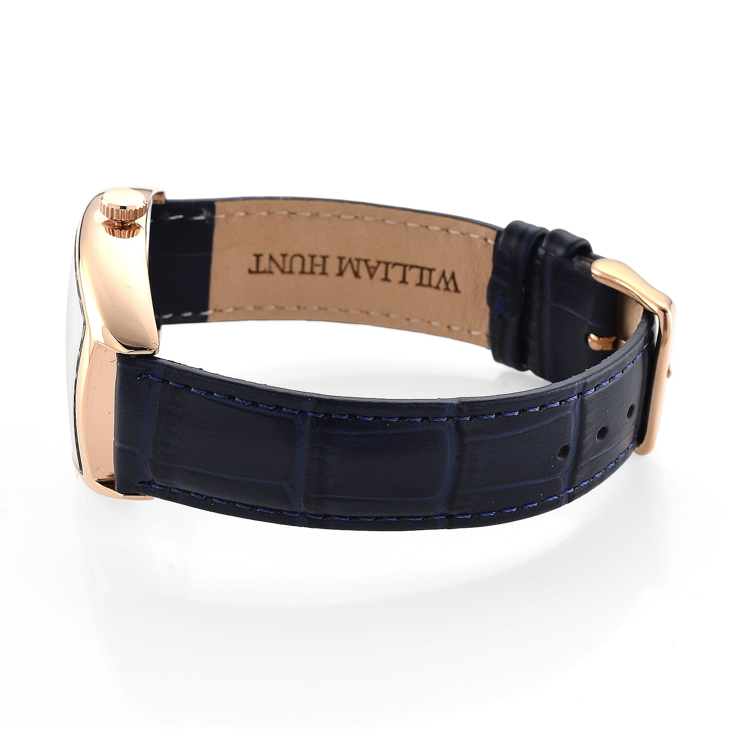 WILLIAM HUNT Limited Edition Japanese Miyota Movement 3ATM Water Resistant Watch With Genuine Leather Strap & Presentation Box - Rose