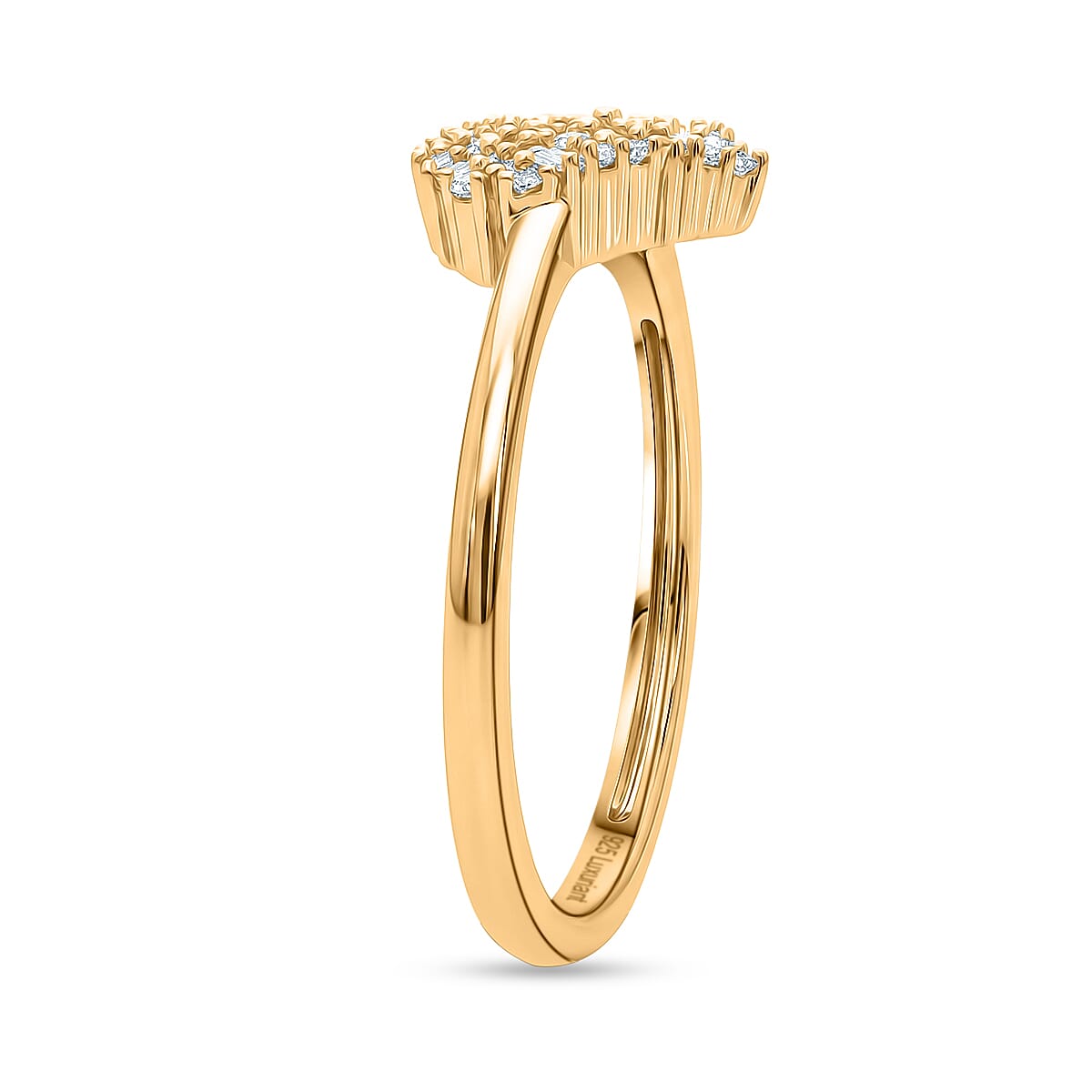 Luxuriant Lab Grown Diamond Ring in 18K YG VermeilSterling Silver  0.250  Ct.