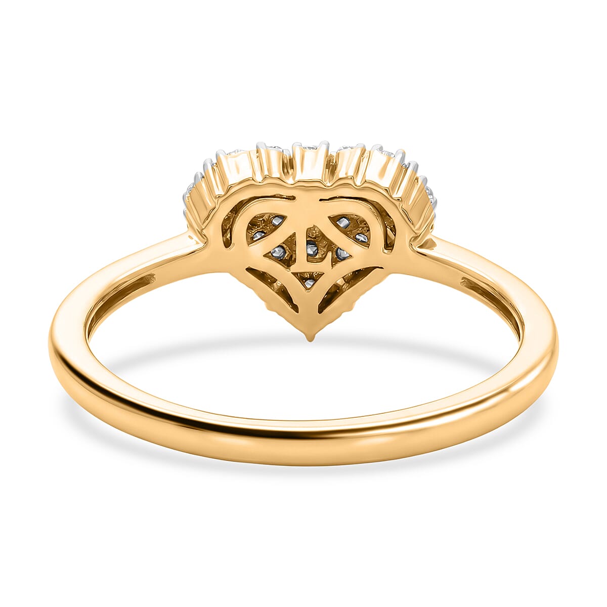 Luxuriant Lab Grown Diamond Ring in 18K YG VermeilSterling Silver  0.250  Ct.