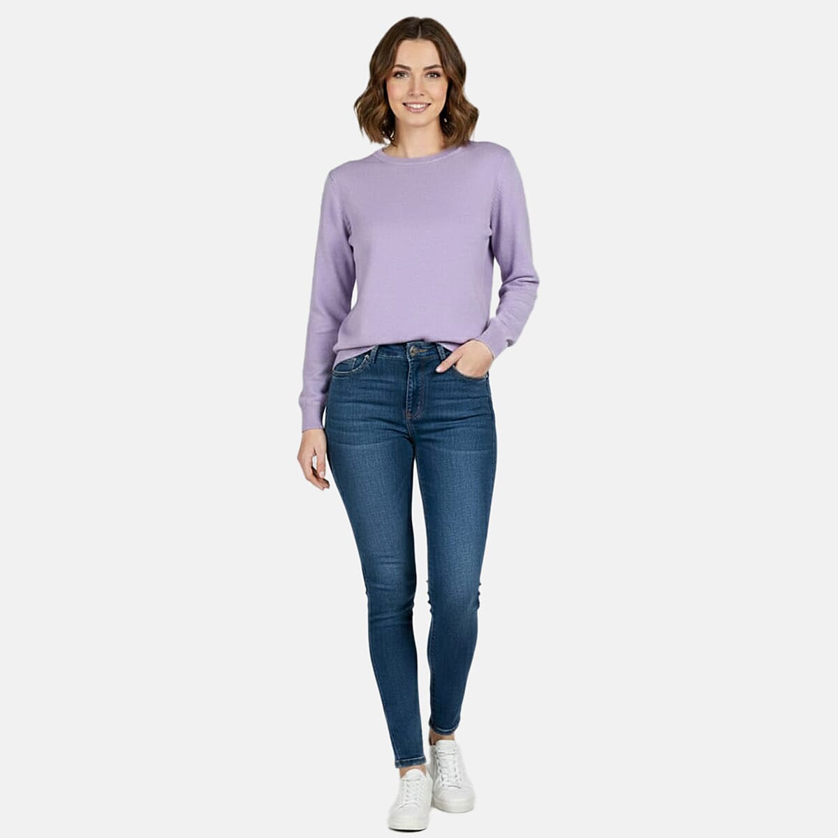 Pure And Natural Super Soft Touch Jumper (Size 10) - Lavender