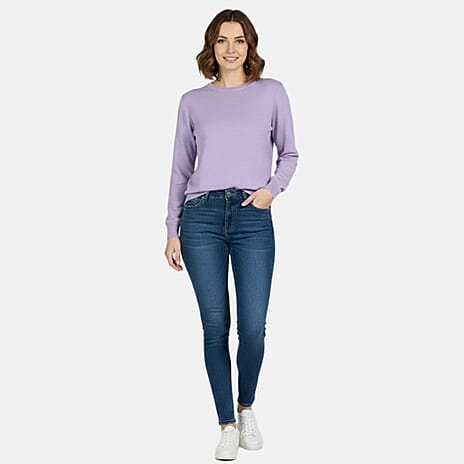Pure And Natural Super Soft Touch Jumper (Size 10) - Lavender