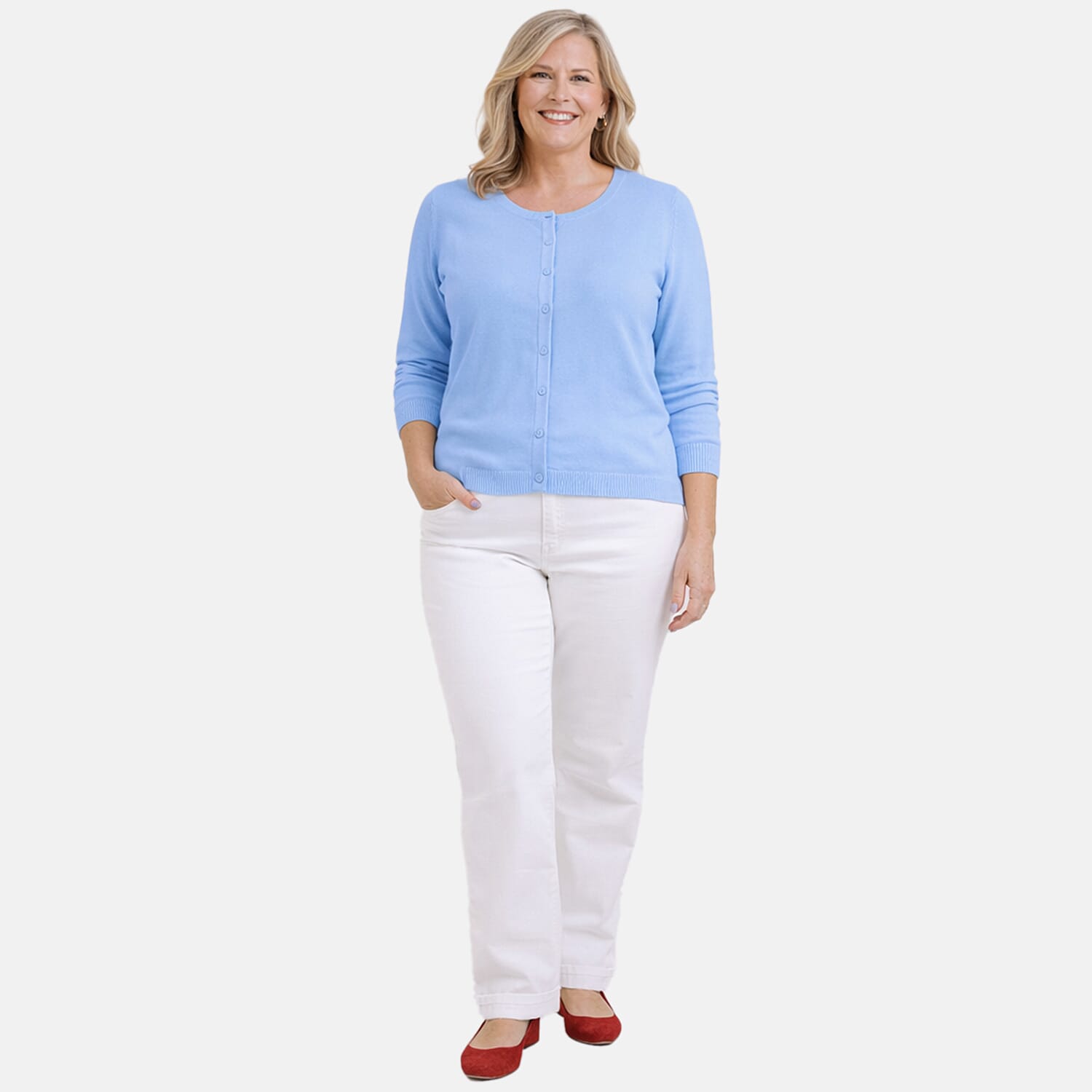 Pure And Natural Crew Neck Cardigans