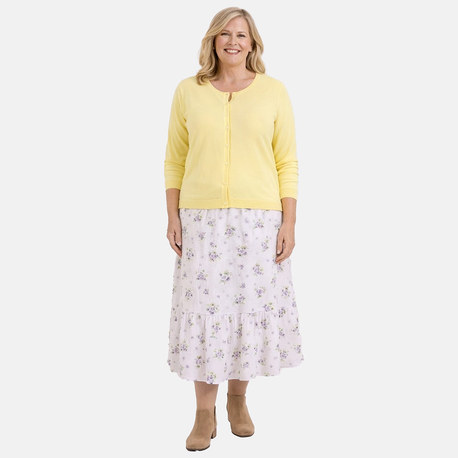 Pure And Natural Crew Neck Cardigans