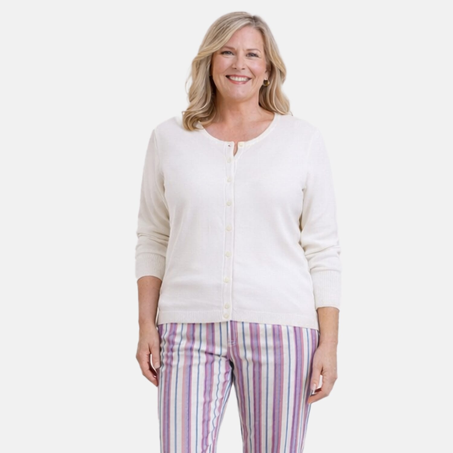 Pure And Natural Crew Neck Cardigans