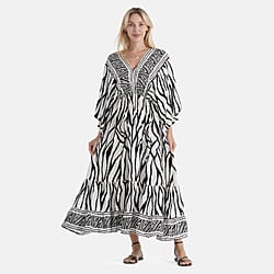 La Marey Printed Dress (Size - One Size) - Black White