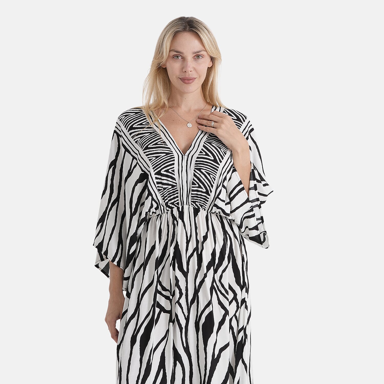 La Marey Printed Dress (Size - One Size) - Black White