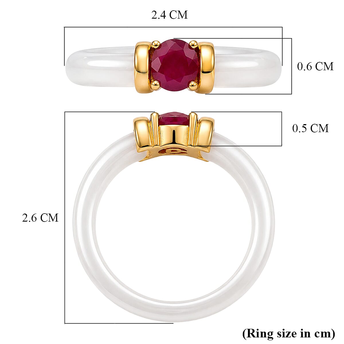 D'Joy Fissure Filled Ruby, Jade Fancy Ring Sterling Silver  14.350  Ct.