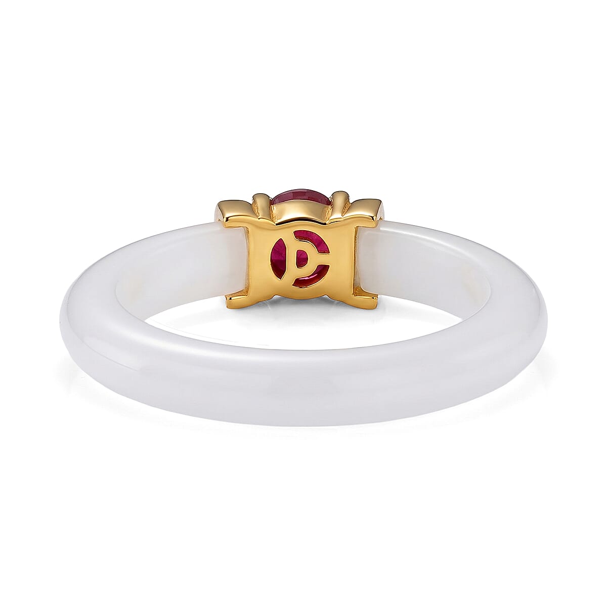 D'Joy Fissure Filled Ruby, Jade Fancy Ring Sterling Silver  14.350  Ct.