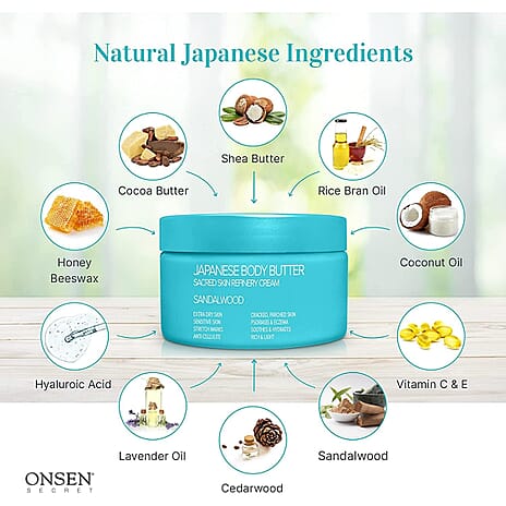 "Japanese Body Butter - Intensified Hdyraton for dry & cracked skin - Sandalwood"