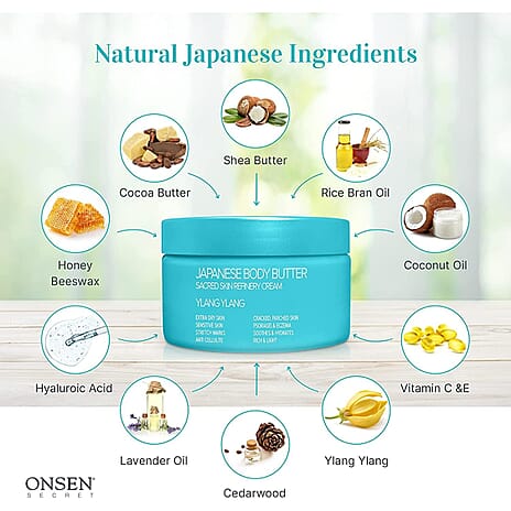 Japanese Body Butter - Intensified Hdyraton for Dry - Cracked Skin - Ylang Ylang