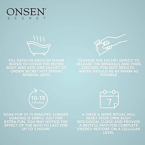 Onsen Japanese Hot Spring Mineral Bath, Premium Wellness Bath Ritual  Restores Body Energy with Mineral Rich Japanese Hot Spring Essence