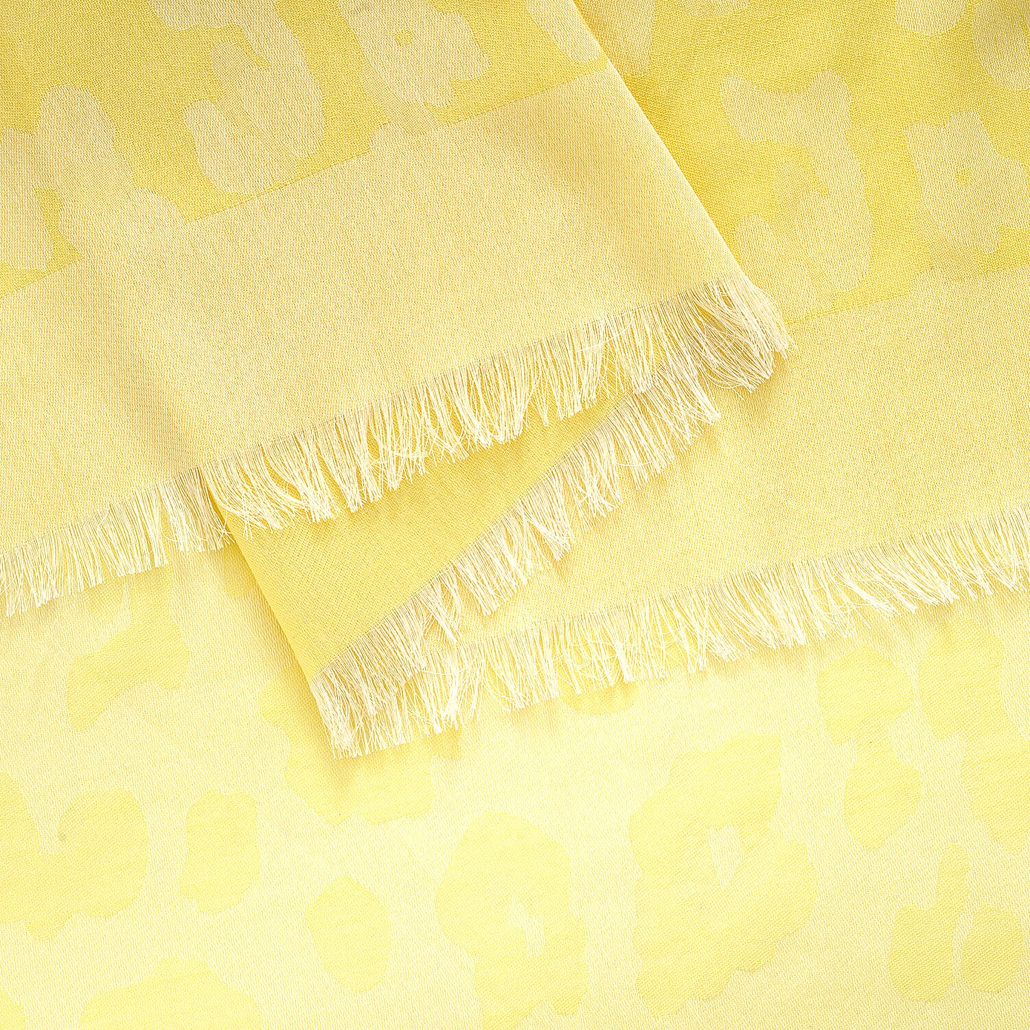 - Maisi 100% Cotton Printed Square Scarf (140 x 140 cm) - Yellow