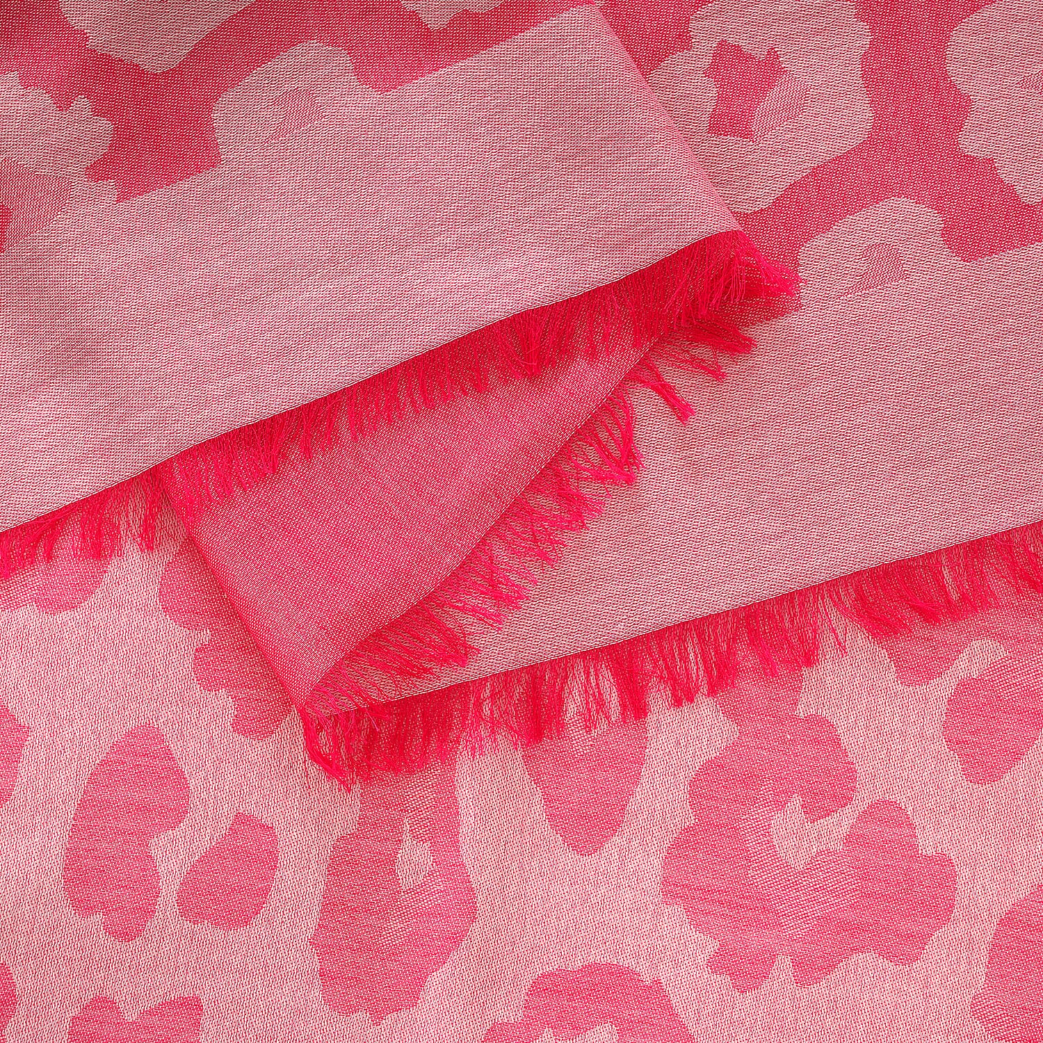 - Maisi 100% Cotton Printed Square Scarf (140 x 140 cm) - Pink