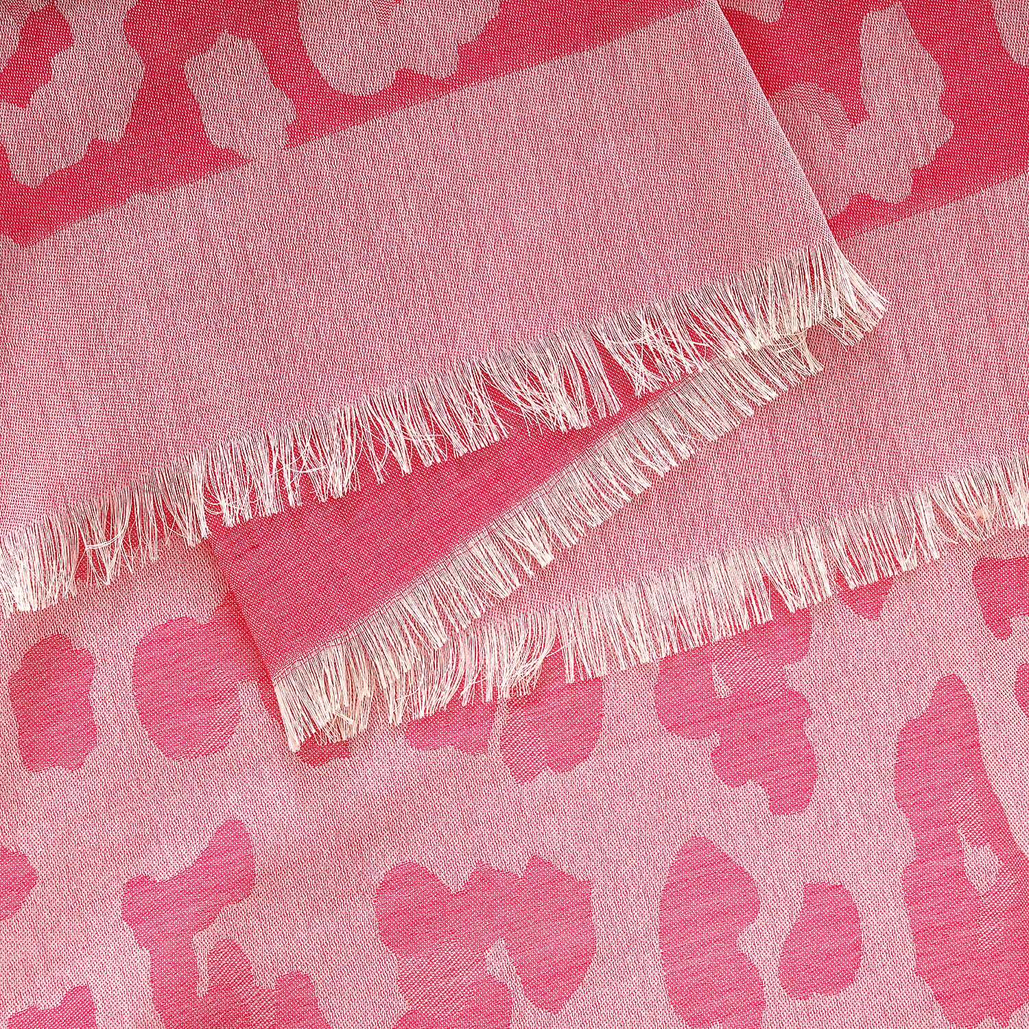 - Maisi 100% Cotton Printed Square Scarf (140 x 140 cm) - Pink