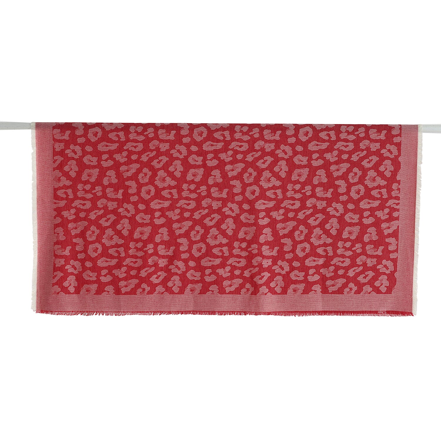 - Maisi 100% Cotton Printed Square Scarf (140 x 140 cm) - Red