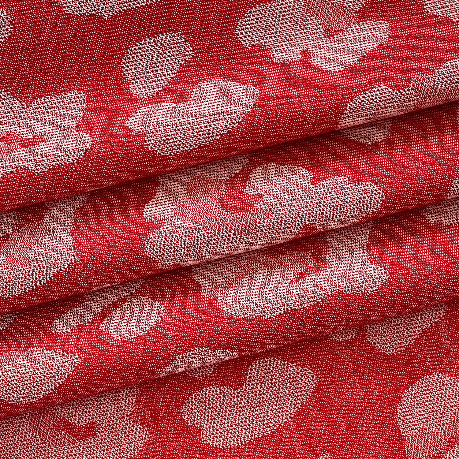 - Maisi 100% Cotton Printed Square Scarf (140 x 140 cm) - Red