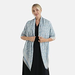 - Maisi 100% Cotton Printed Square Scarf (140 x 140 cm) - Coffee