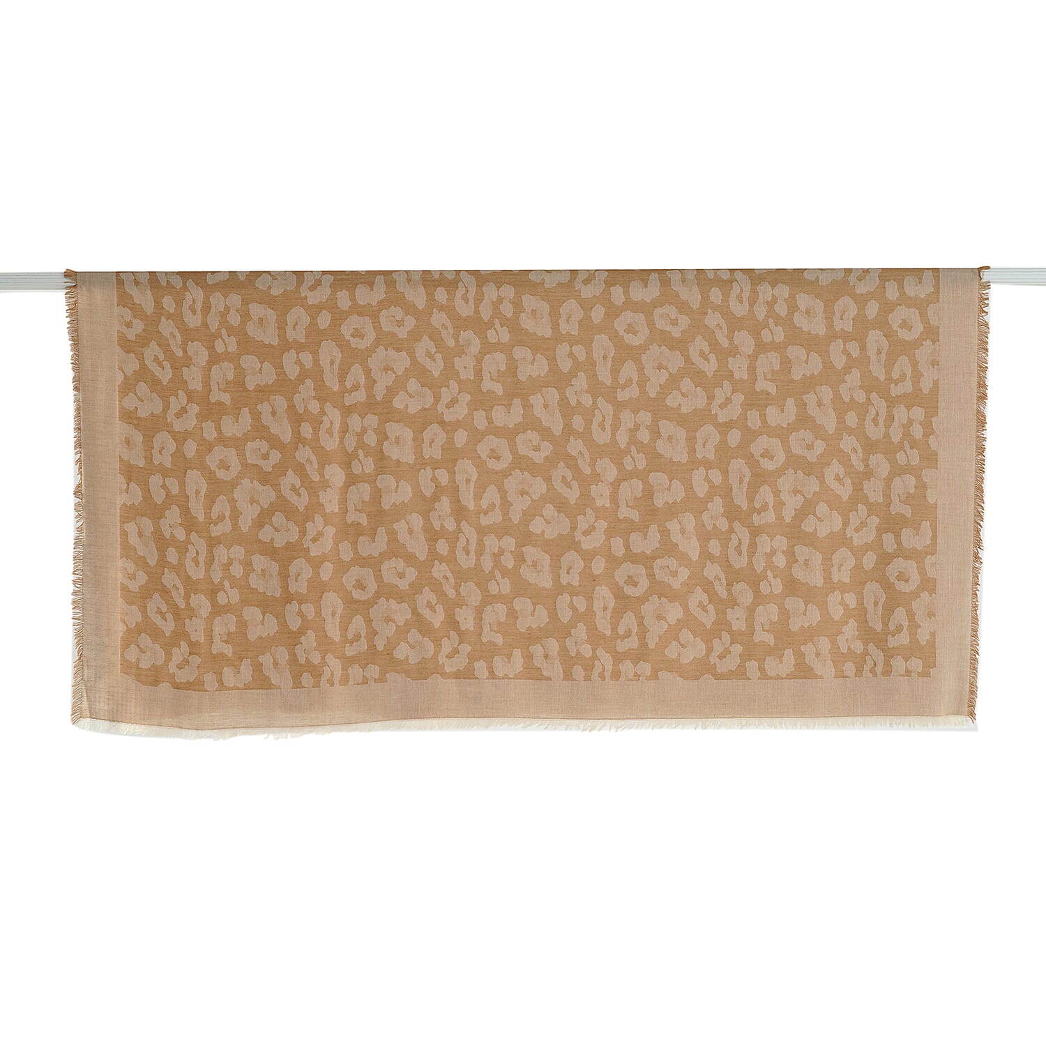 - Maisi 100% Cotton Printed Square Scarf (140 x 140 cm) - Coffee
