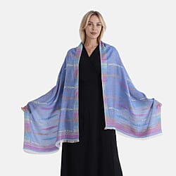 - Maisi 100% Cotton Printed Tassel Scarf (70 x 190 cm) - Beige